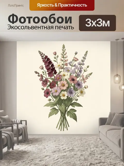Фотообои Букет полевых цветов