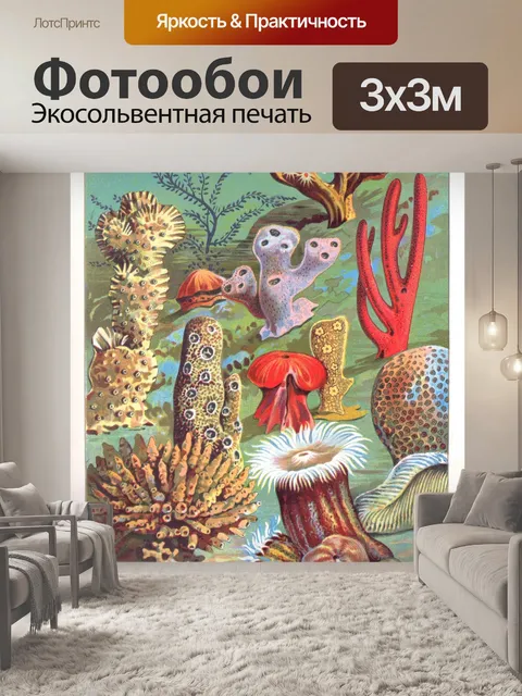 Фотообои Коралловое винтажное искусство старое