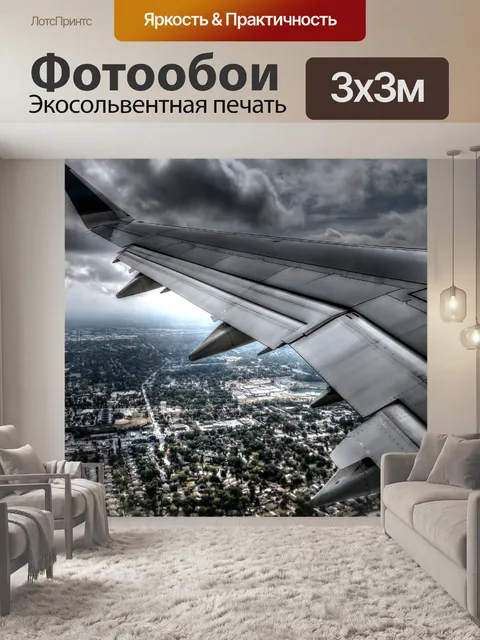 Фотообои Полет над городом
