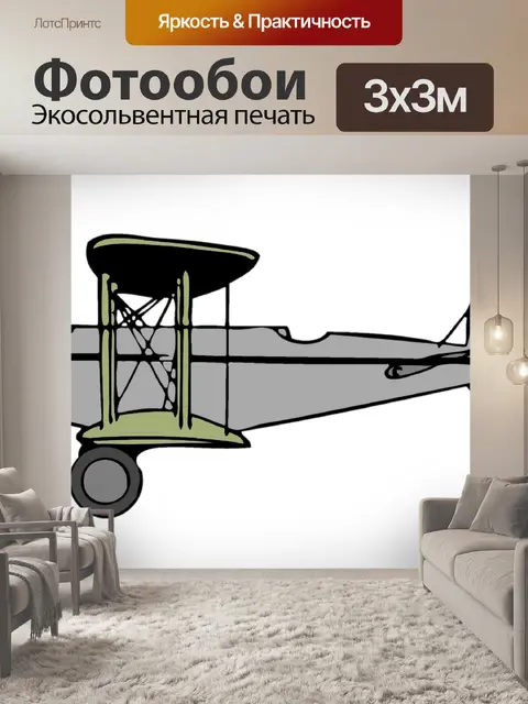 Фотообои Винтажный биплан