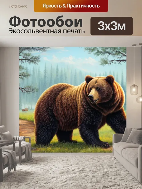 Фотообои с медведем фото