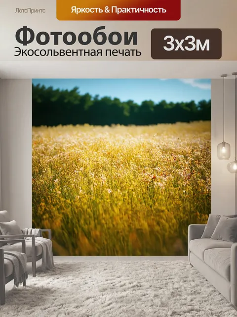 Фотообои поле, наполненное звуками мира, где каждая деталь ждет своего часа, чтобы пролиться в произведение