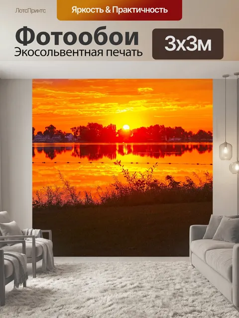 Фотообои Восход на черный ястреб