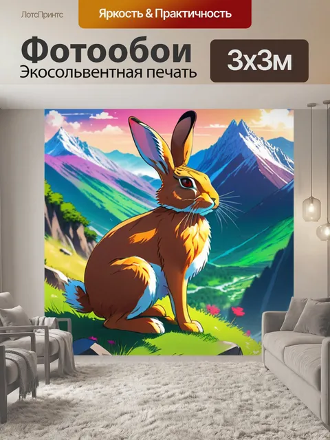 Фотообои заяц в горах
