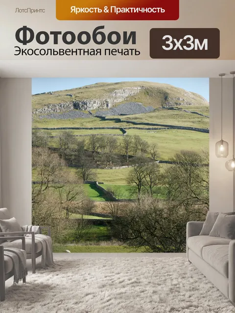 Фотообои Green Hill, Blue Sky