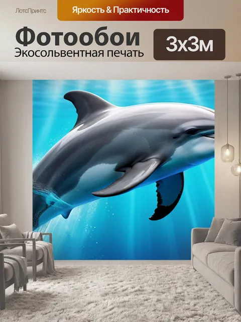 Фотообои с дельфином