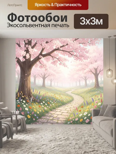 Фотообои Аллея цветущих сакур