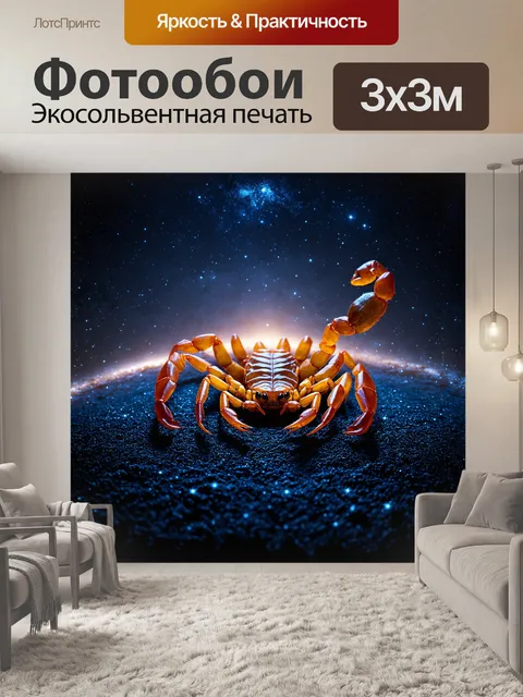 Фотообои огромный скорпион находится в центре загадочной галактики