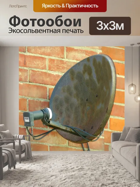 Фотообои Спутниковая антенна на доме