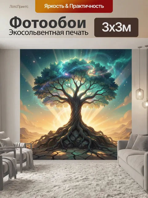 Фотообои Древо жизни в сиянии