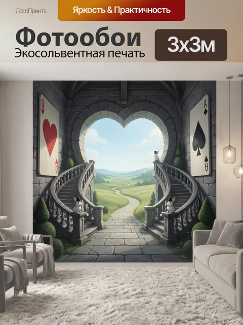 Фотообои Сказочный проход в форме сердца