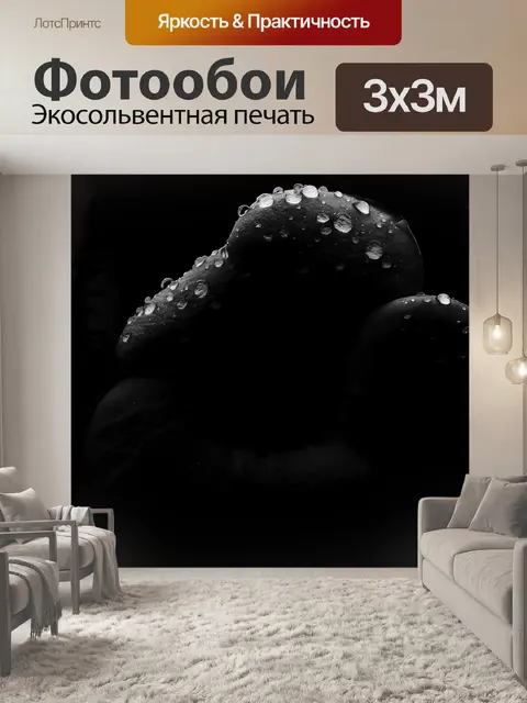 Фотообои Дождь белый и черный