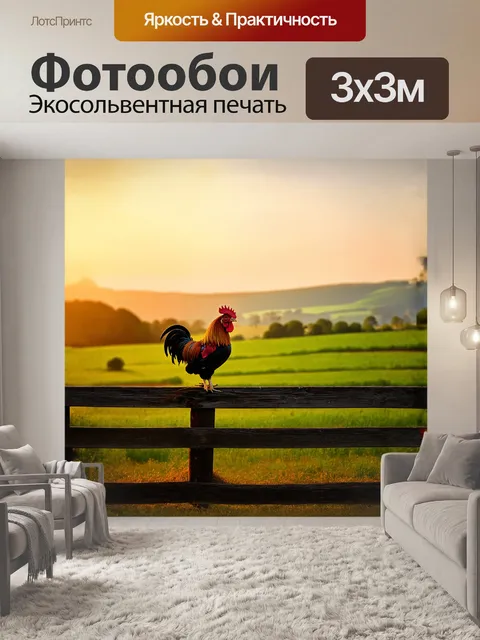 Фотообои в теплом свете заката