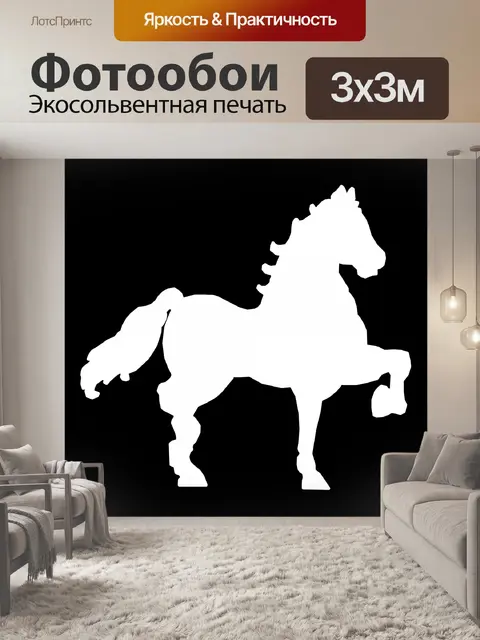 Фотообои Запуск силуэт лошади