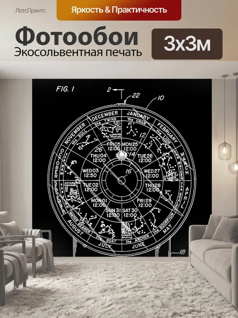 Фотообои Патент на астрономические часы
