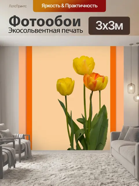 Фотообои Цветы шаблон карты