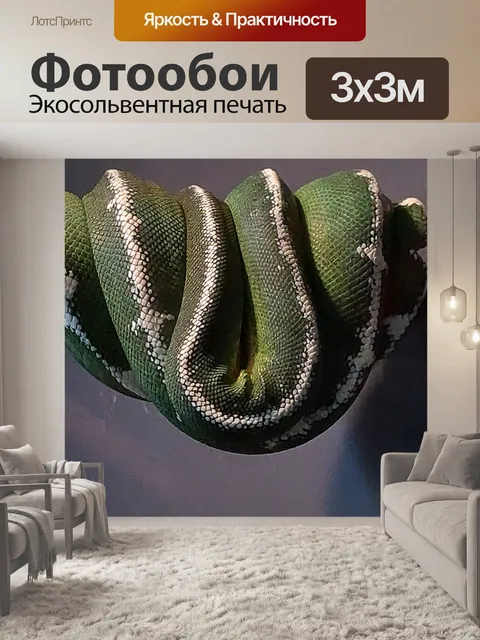Фотообои зеленая змея