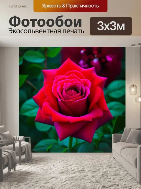 Фотообои розы в стиле абстракции, игра света и текстуры, акцент на деталях и глубине восприятия