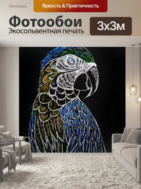 Фотообои Попугай