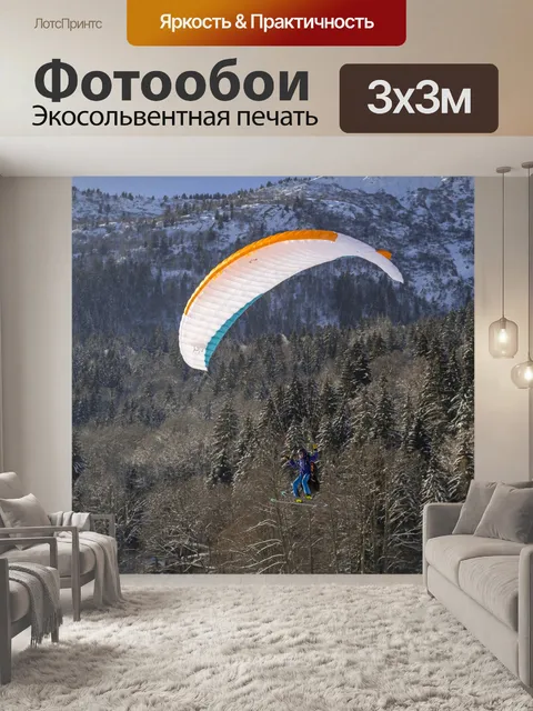 Фотообои Параплан, Зима