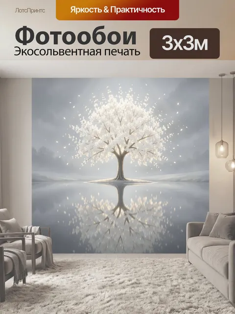 Фотообои Светящееся дерево у воды