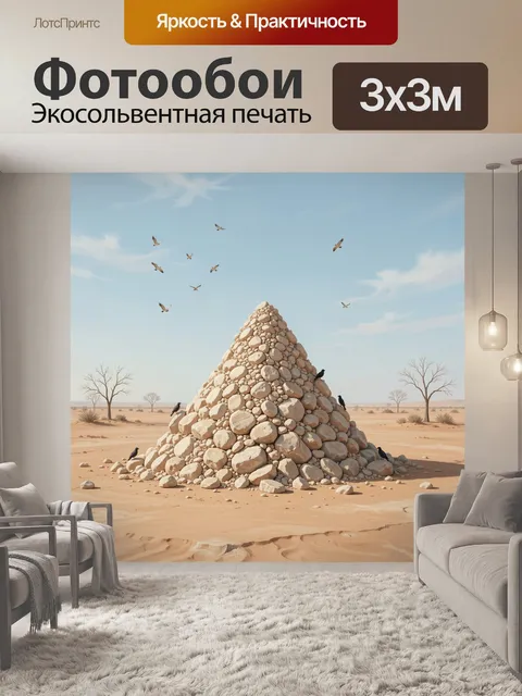 Фотообои Каменная пирамида в пустыне