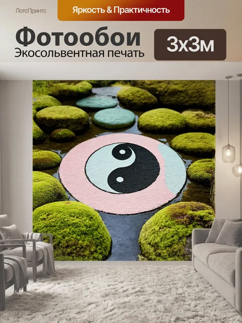 Фотообои в центре старинного дзен-сада