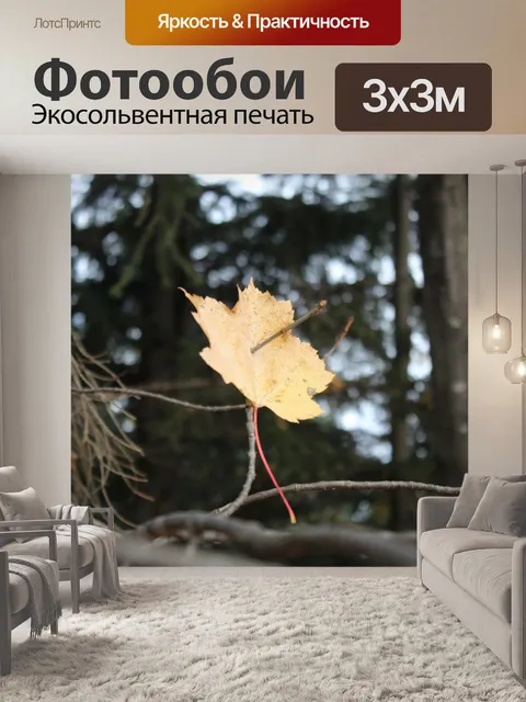 Фотообои Желтый лист