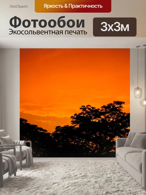 Фотообои яркий закат