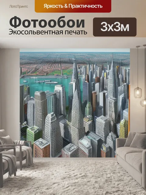 Фотообои городской пейзаж с перспективой карандашом