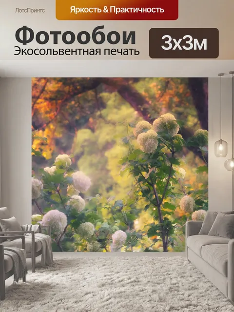 Фотообои Гортензии