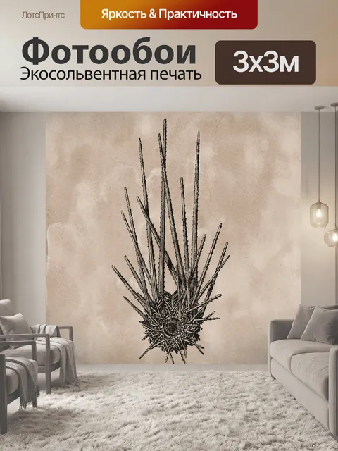 Фотообои Винтаж морской еж Иллюстрация