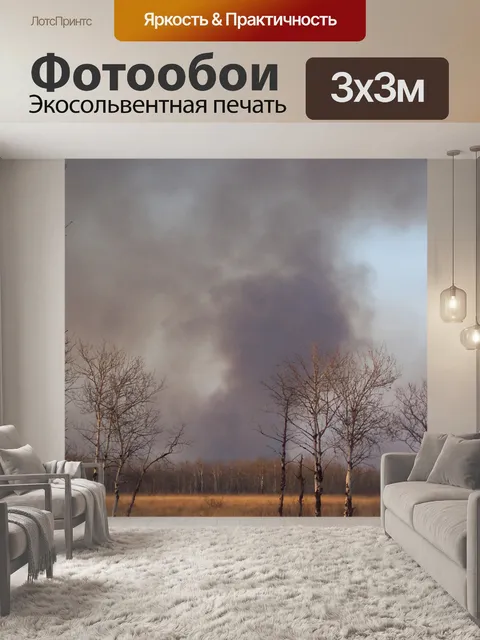 Фотообои прерии пожар