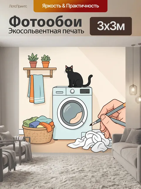 300 × 300 см · Экосольвентная печать