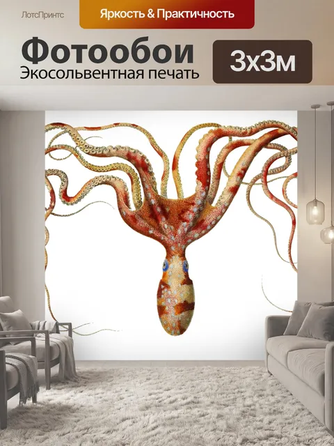 Фотообои Кальмар осьминог миф о мореплавании