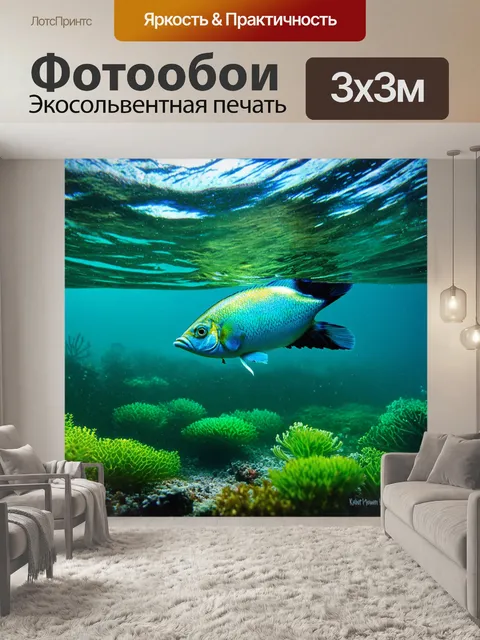 Фотообои подводное крыло на дне ладожского озера — это загадочный мир с яркими рыбами и необычными растениями