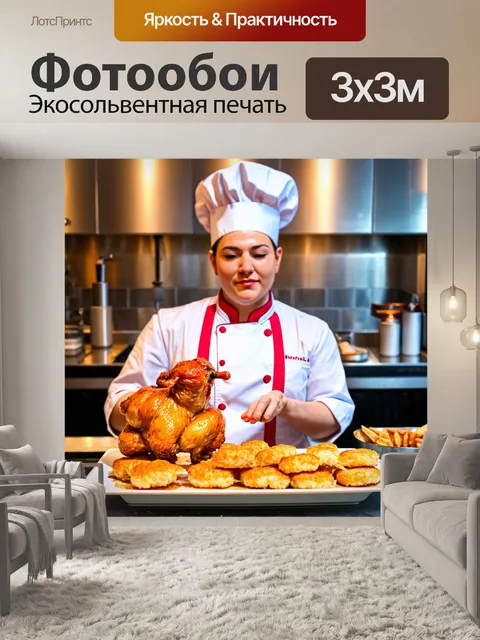 Фотообои создайте сцену с курицей