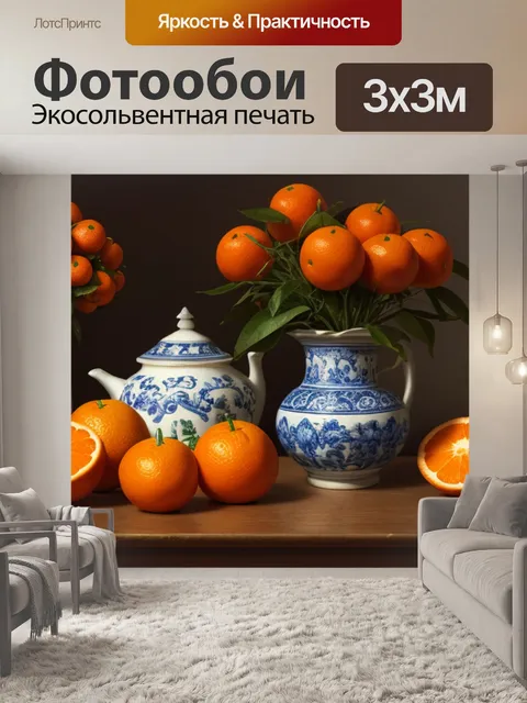 Фотообои натюрморт с апельсинами ф сурбаран