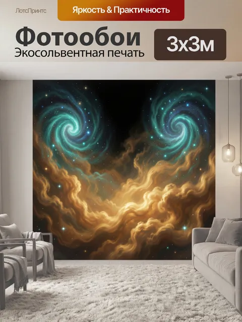 Фотообои Космические спиральные туманности