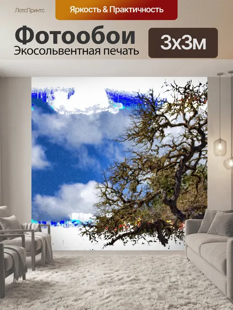 Фотообои Ветви деревьев и голубое небо