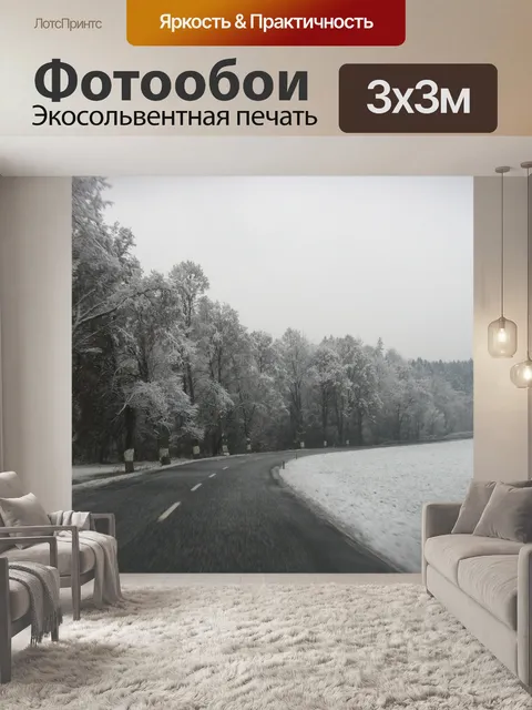 Фотообои Зимняя дорога