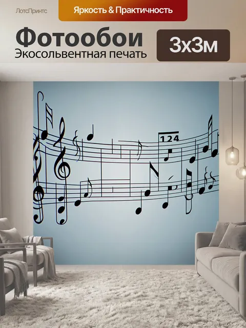 Фотообои музыка как язык: абстрактное изображение