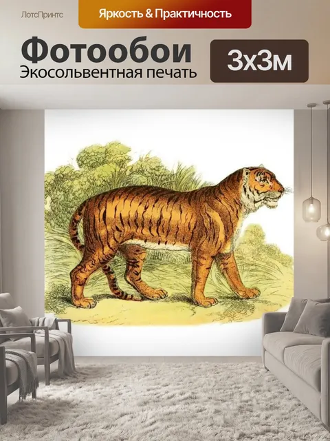 Фотообои Большая кошка кошка старинное искусство