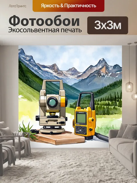 Фотообои изображение высоко детализированного геодезического оборудования