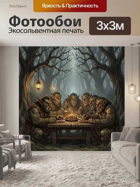 300 × 300 см · Экосольвентная печать