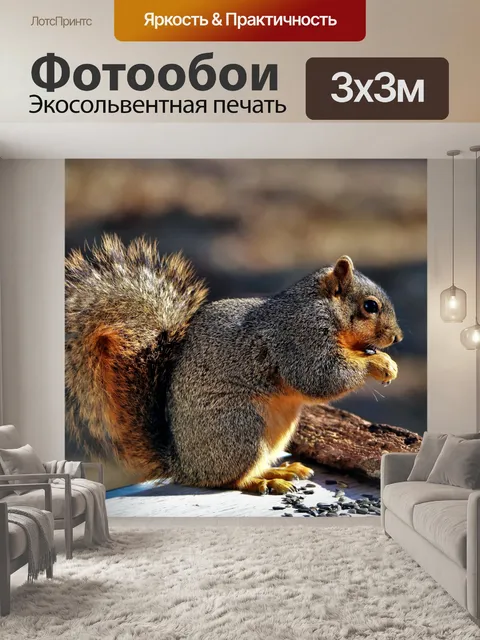 Фотообои Фокс-белка по таблице 2