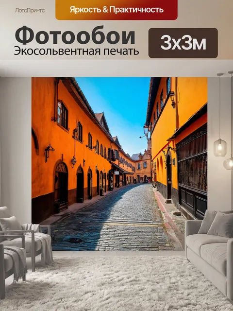 Фотообои историческая улица с традиционной архитектурой