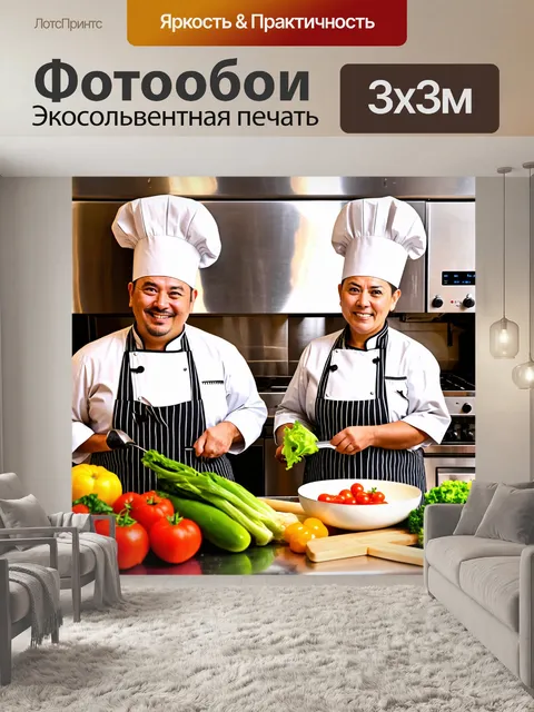 Фотообои с изображением весёлых кулинаров