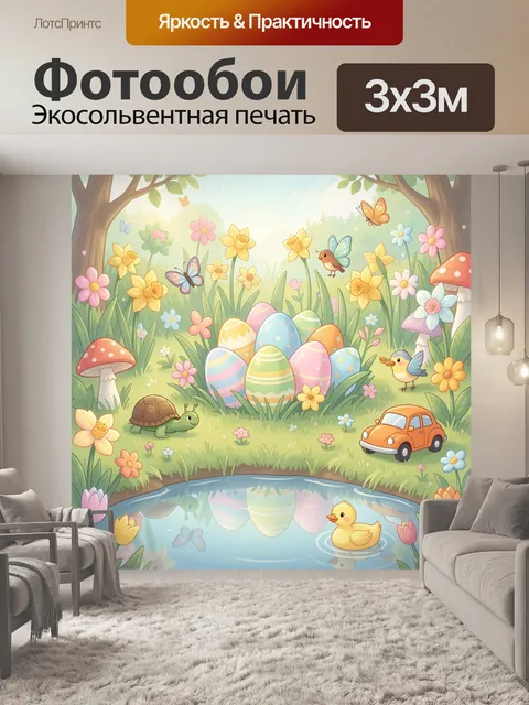 Фотообои Пасхальная сказка в лесу