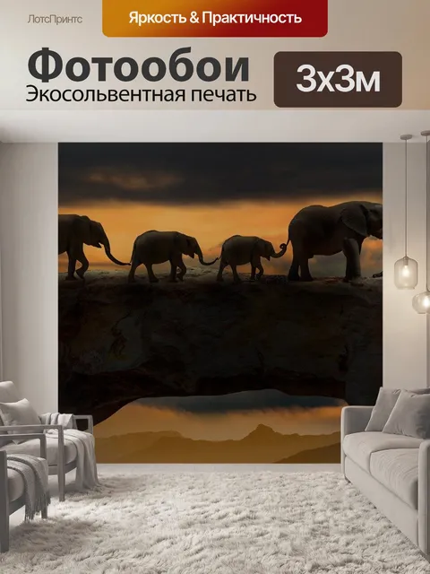 Фотообои Слоны